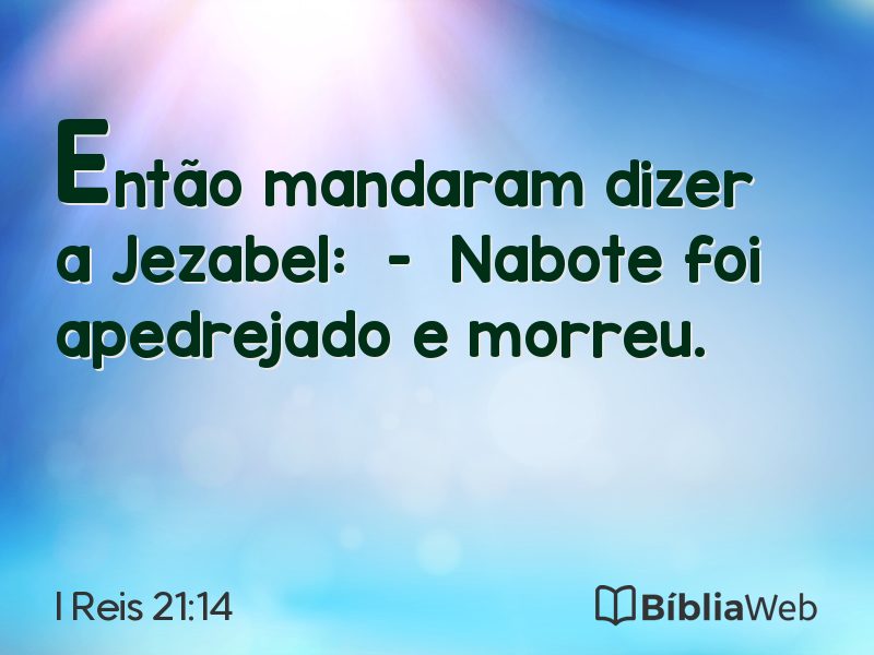 I Reis 21:14 em imagem para compartilhar
