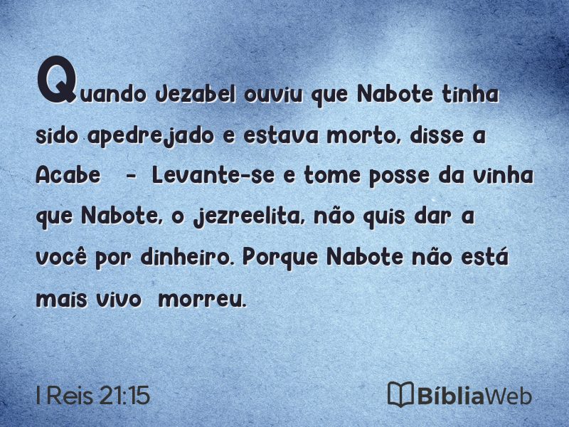 I Reis 21:15 em imagem para compartilhar