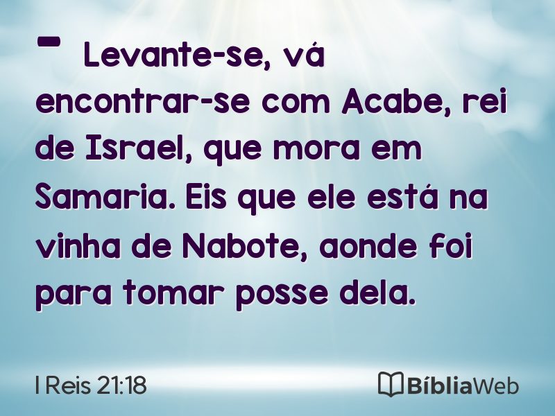 I Reis 21:18 em imagem para compartilhar