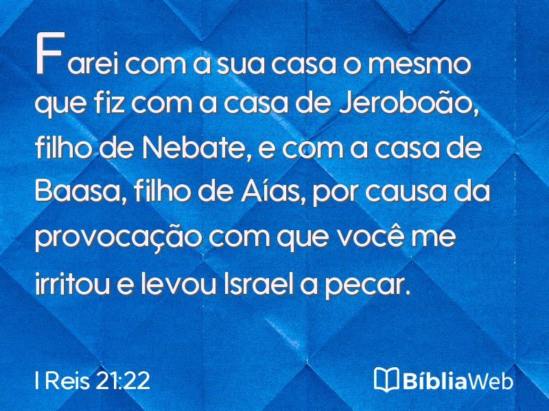 I Reis 21:22 em imagem para compartilhar