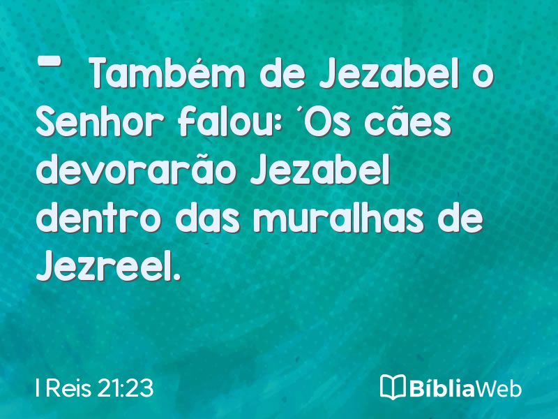 I Reis 21:23 em imagem para compartilhar