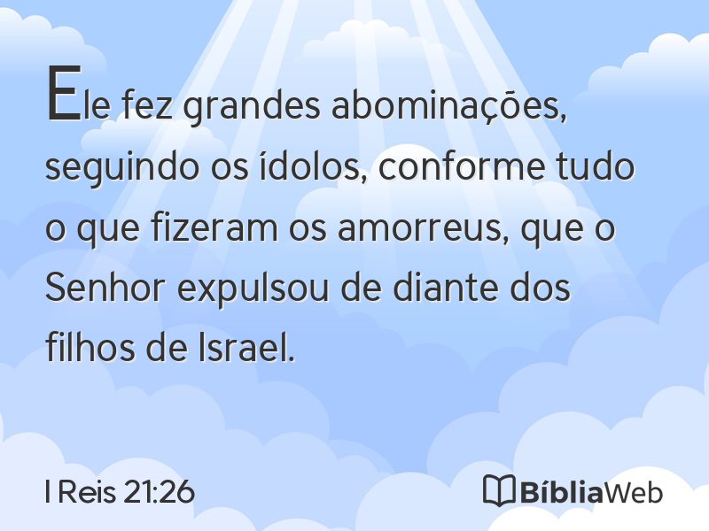 I Reis 21:26 em imagem para compartilhar