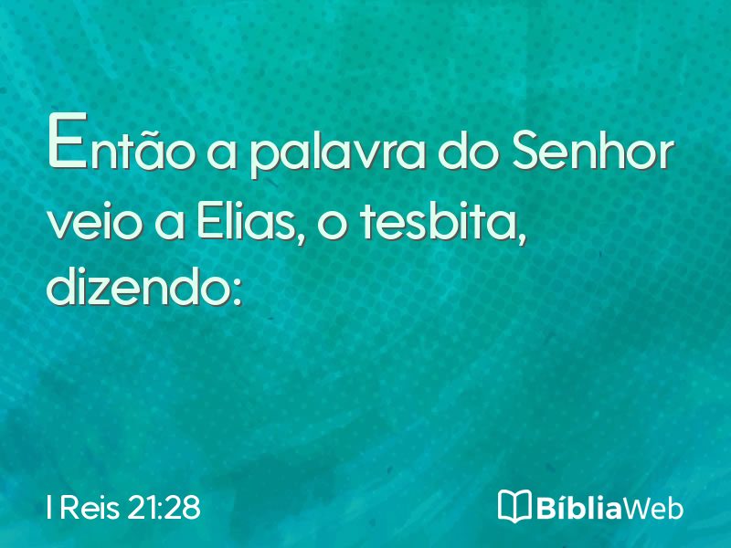 I Reis 21:28 em imagem para compartilhar