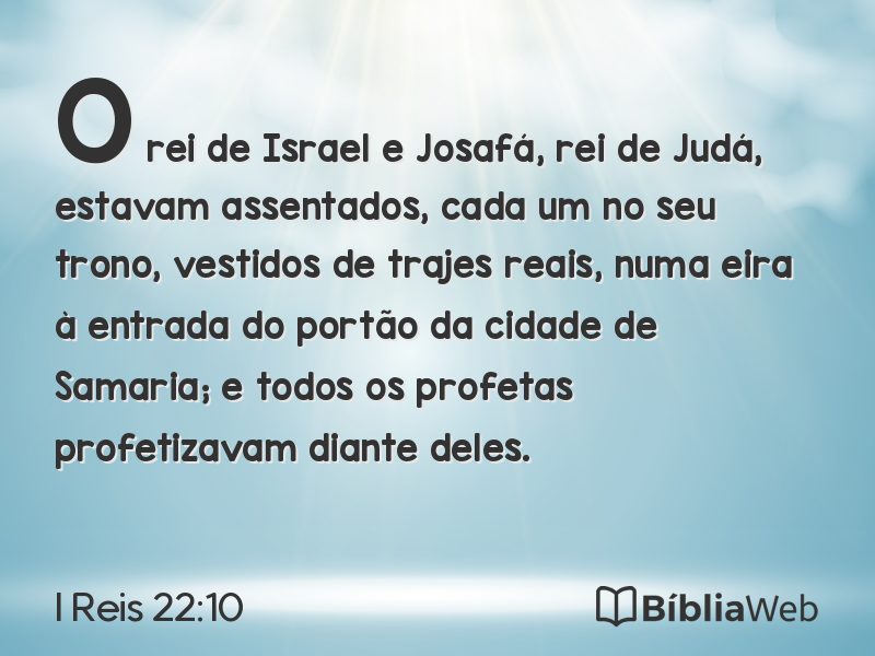 I Reis 22:10 em imagem para compartilhar
