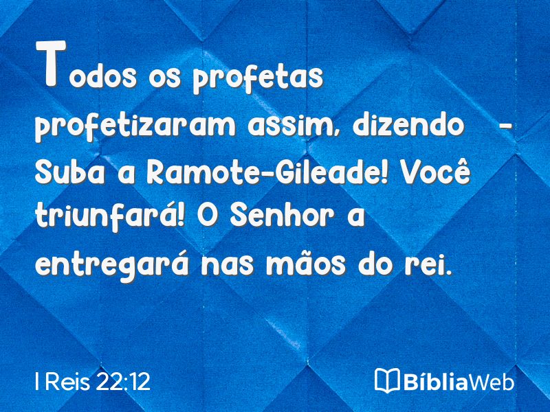 I Reis 22:12 em imagem para compartilhar
