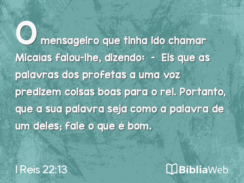 I Reis 22:13 em imagem para compartilhar