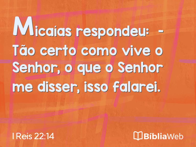I Reis 22:14 em imagem para compartilhar