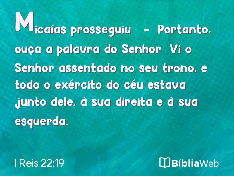 I Reis 22:19 em imagem para compartilhar