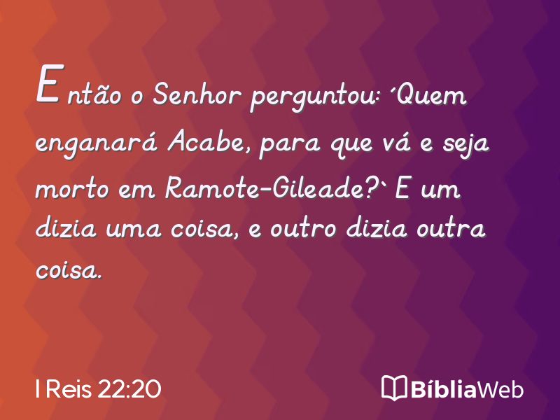 I Reis 22:20 em imagem para compartilhar