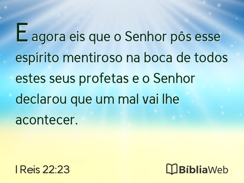 I Reis 22:23 em imagem para compartilhar