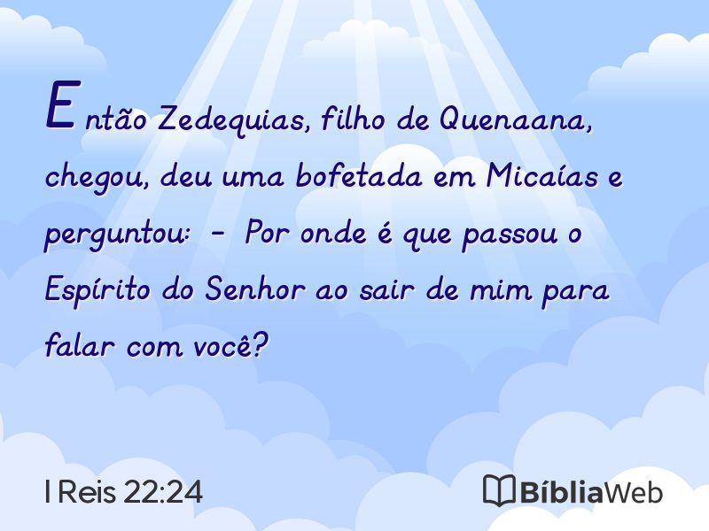 I Reis 22:24 em imagem para compartilhar