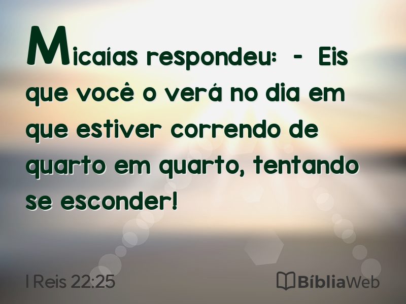 I Reis 22:25 em imagem para compartilhar