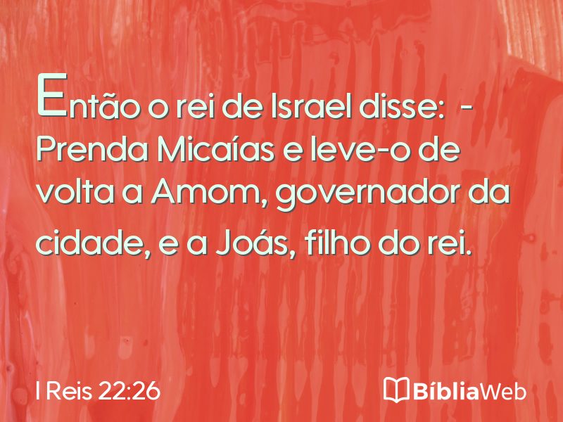 I Reis 22:26 em imagem para compartilhar