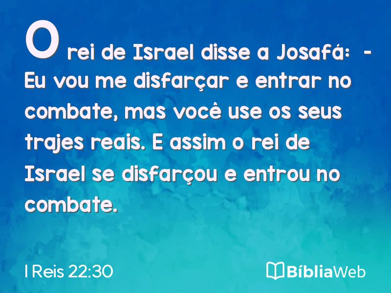 I Reis 22:30 em imagem para compartilhar