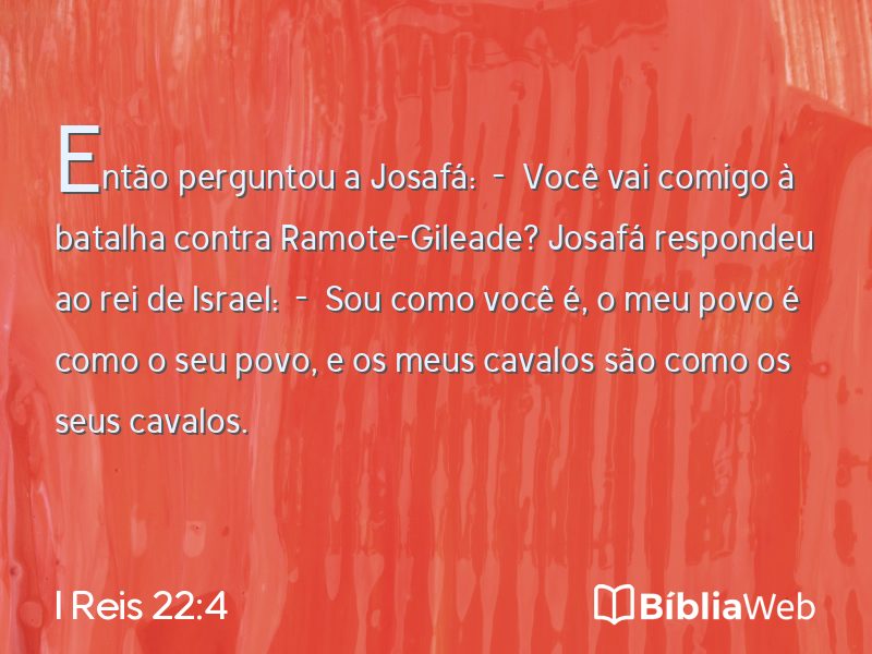 I Reis 22:4 em imagem para compartilhar
