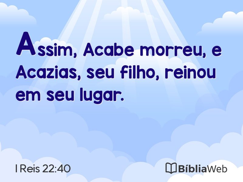 I Reis 22:40 em imagem para compartilhar