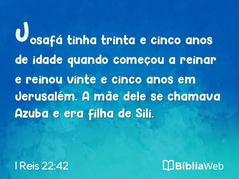 I Reis 22:42 em imagem para compartilhar