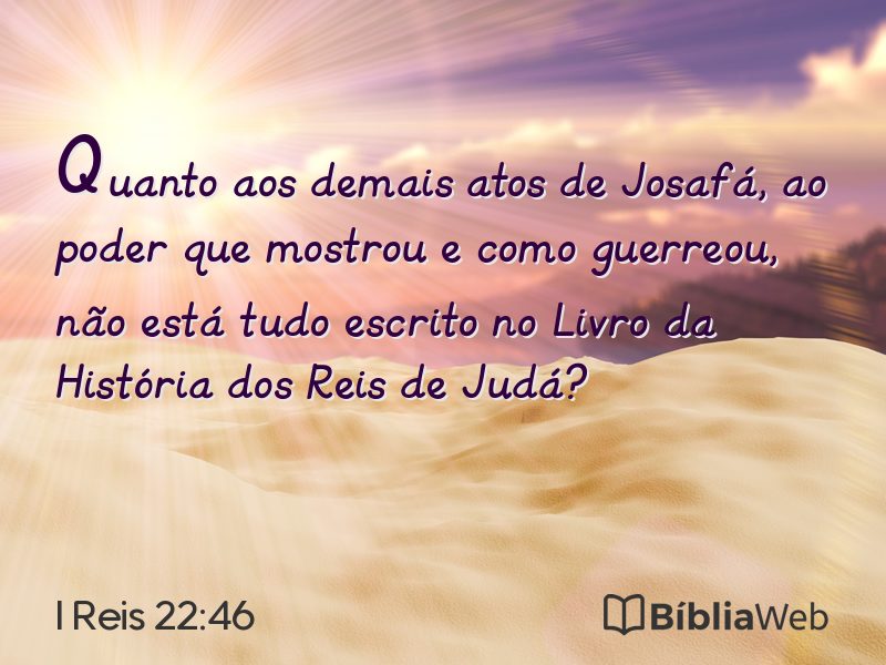 I Reis 22:46 em imagem para compartilhar