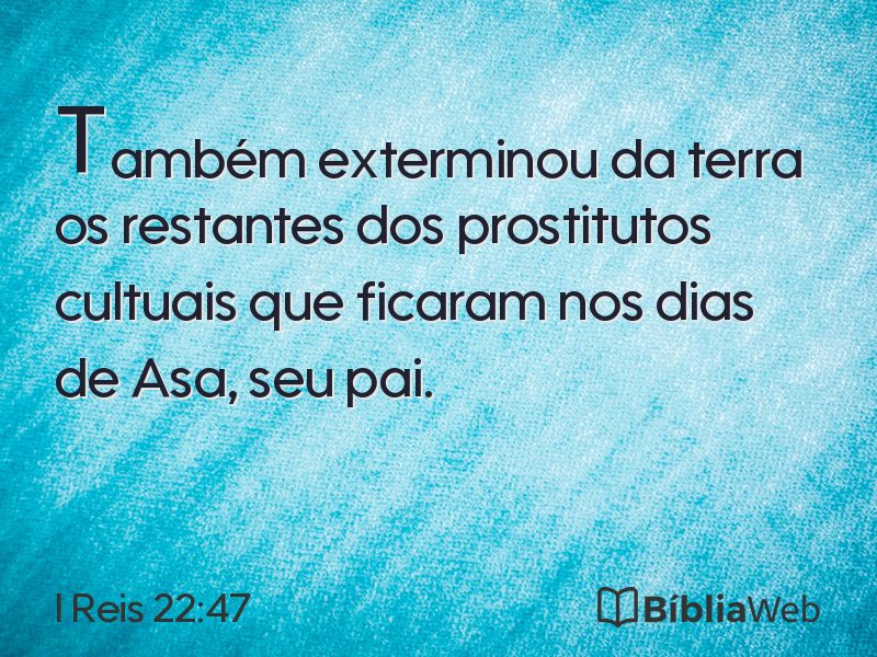 I Reis 22:47 em imagem para compartilhar