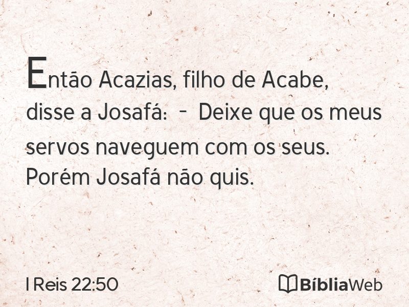 I Reis 22:50 em imagem para compartilhar