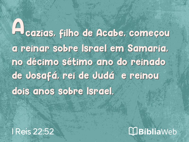 I Reis 22:52 em imagem para compartilhar