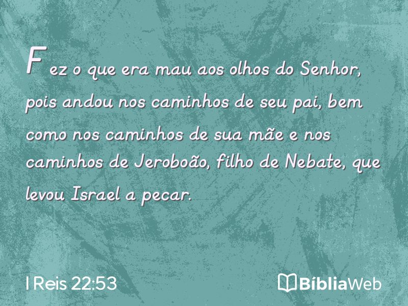 I Reis 22:53 em imagem para compartilhar