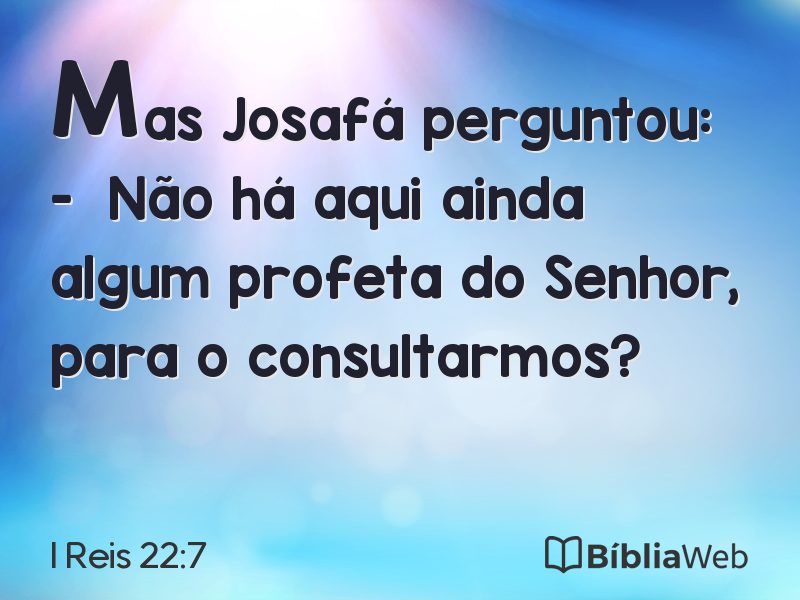 I Reis 22:7 em imagem para compartilhar