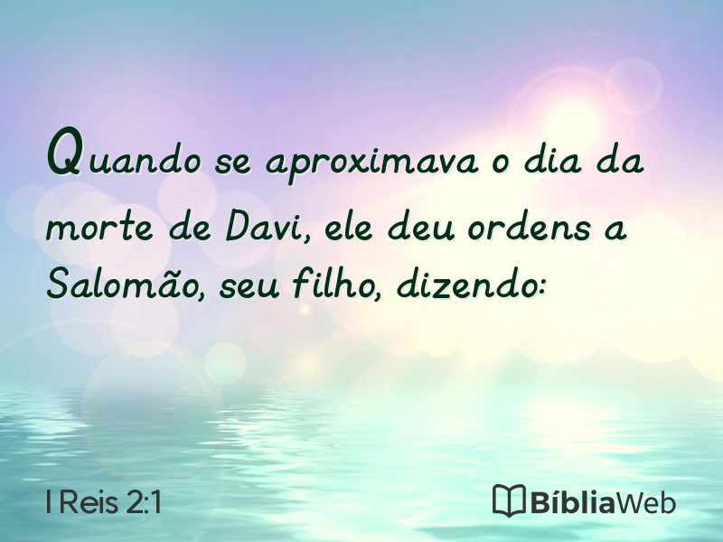 I Reis 2:1 em imagem para compartilhar