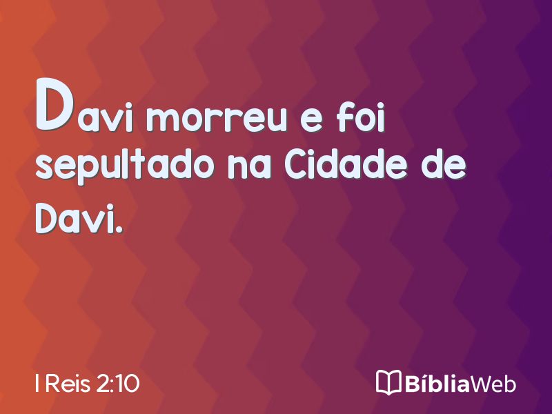 I Reis 2:10 em imagem para compartilhar