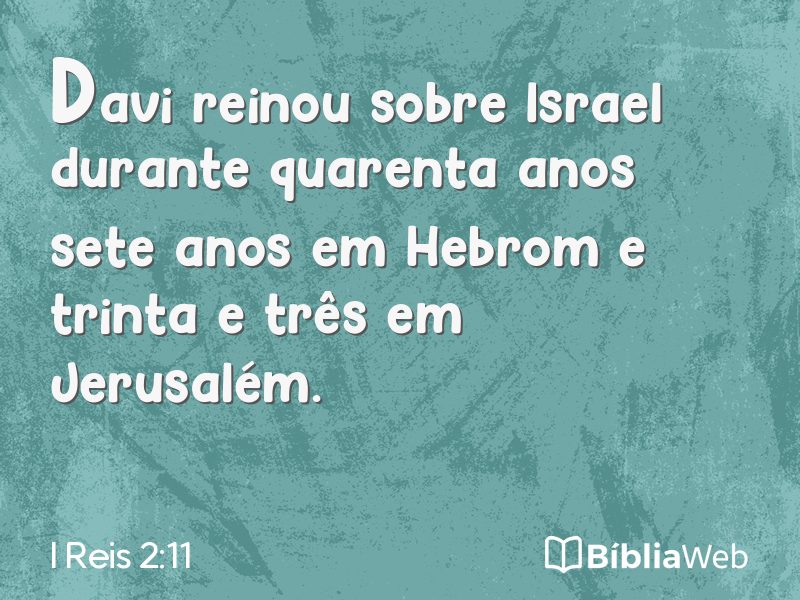 I Reis 2:11 em imagem para compartilhar