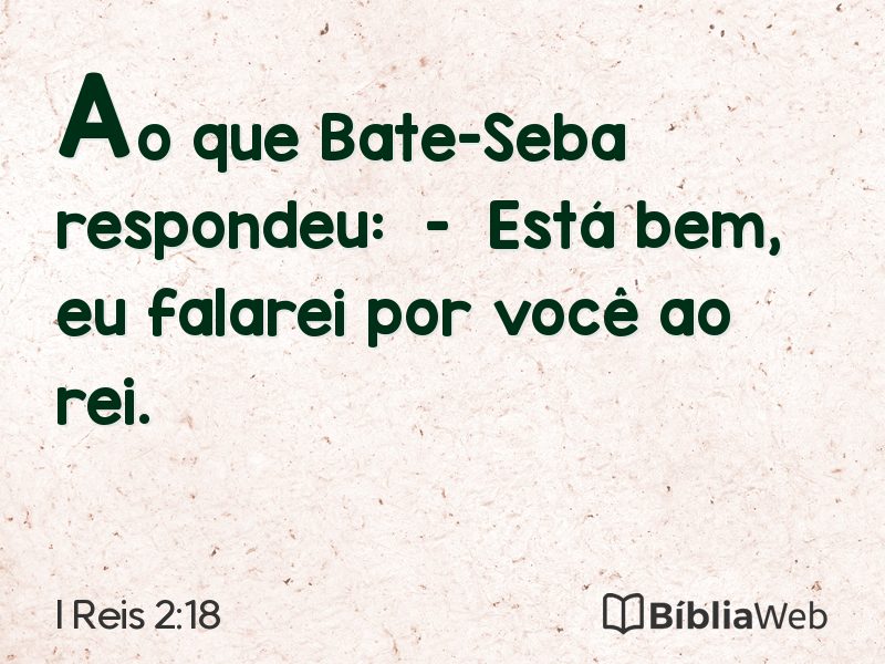 I Reis 2:18 em imagem para compartilhar