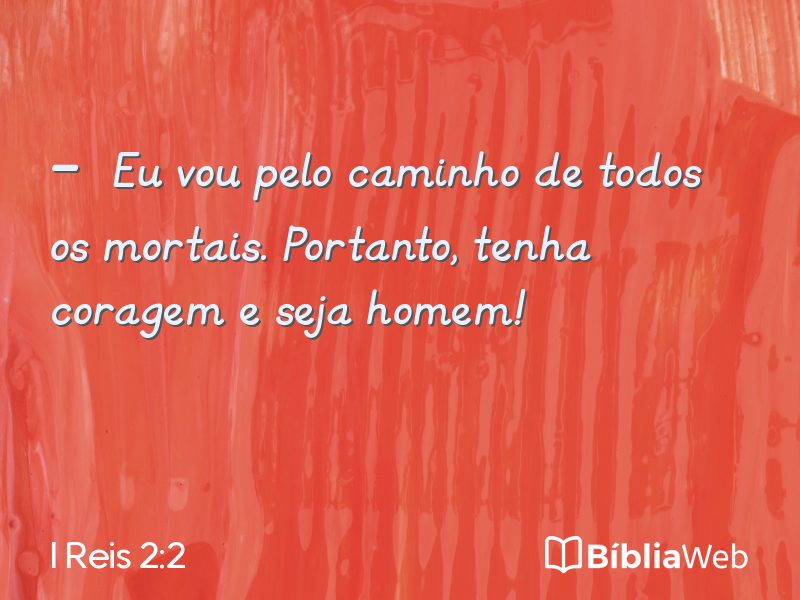 I Reis 2:2 em imagem para compartilhar