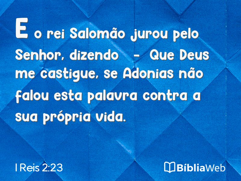 I Reis 2:23 em imagem para compartilhar