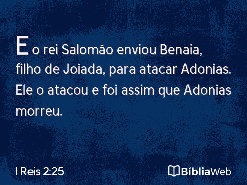 I Reis 2:25 em imagem para compartilhar