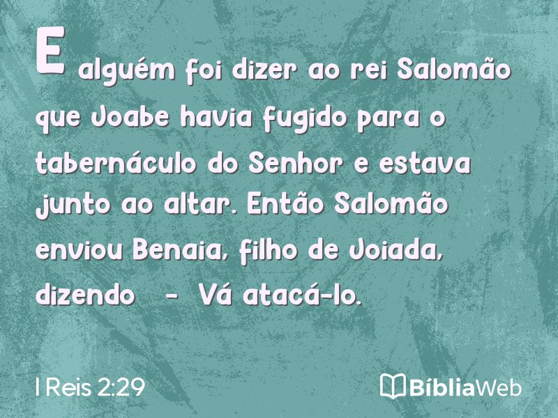 I Reis 2:29 em imagem para compartilhar