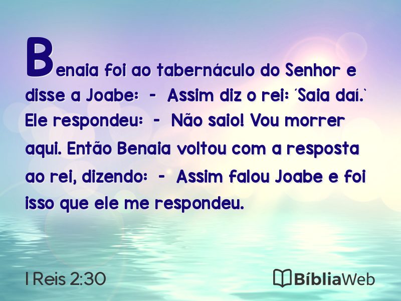 I Reis 2:30 em imagem para compartilhar