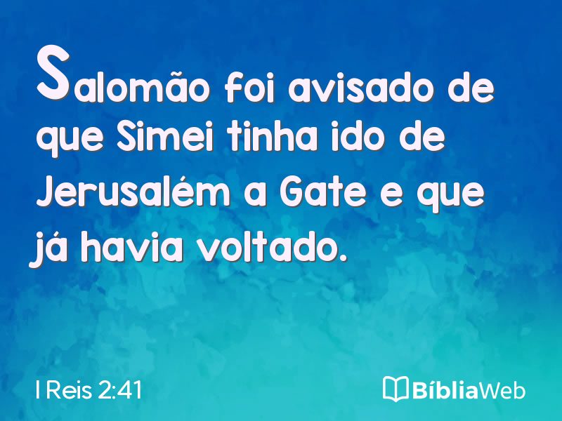 I Reis 2:41 em imagem para compartilhar