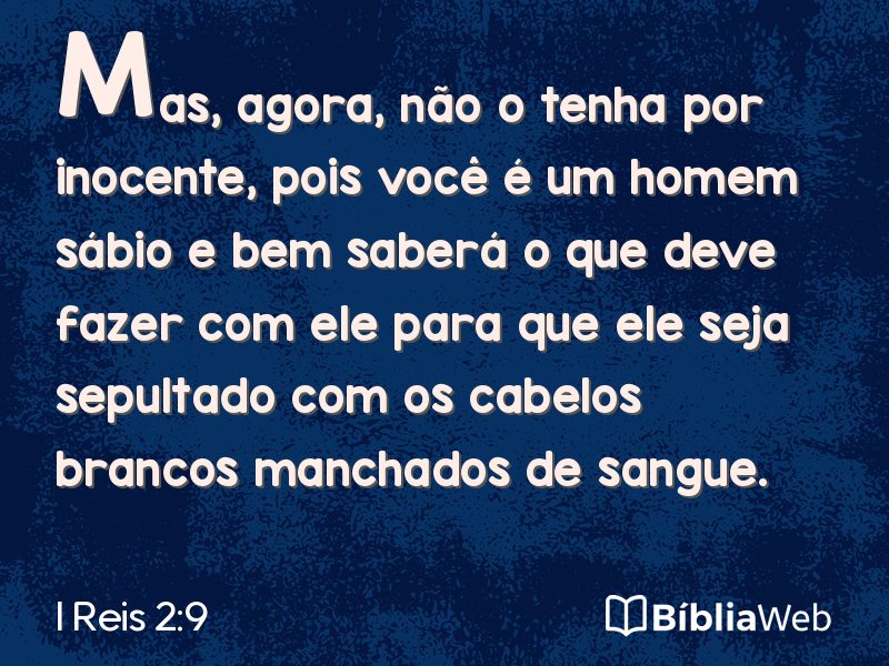 I Reis 2:9 em imagem para compartilhar
