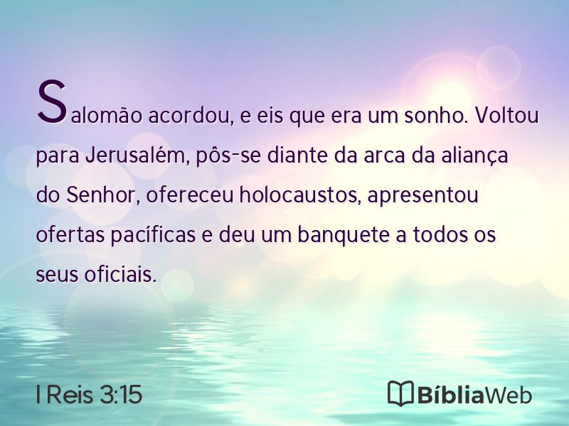 I Reis 3:15 em imagem para compartilhar