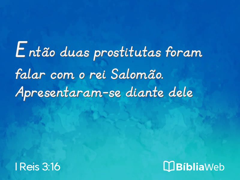 I Reis 3:16 em imagem para compartilhar