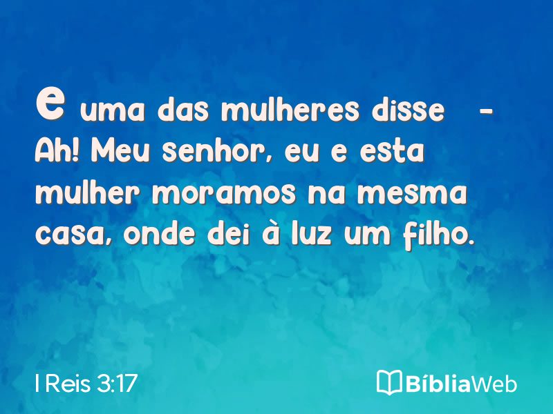 I Reis 3:17 em imagem para compartilhar