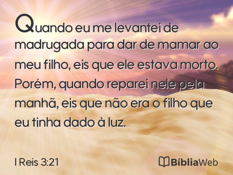I Reis 3:21 em imagem para compartilhar