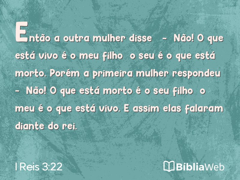 I Reis 3:22 em imagem para compartilhar