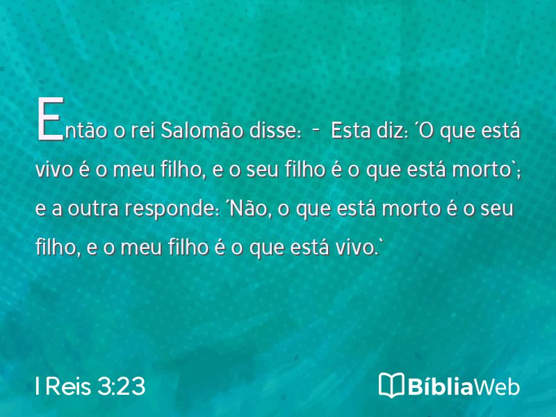 I Reis 3:23 em imagem para compartilhar