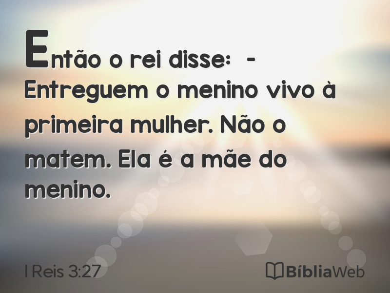 I Reis 3:27 em imagem para compartilhar