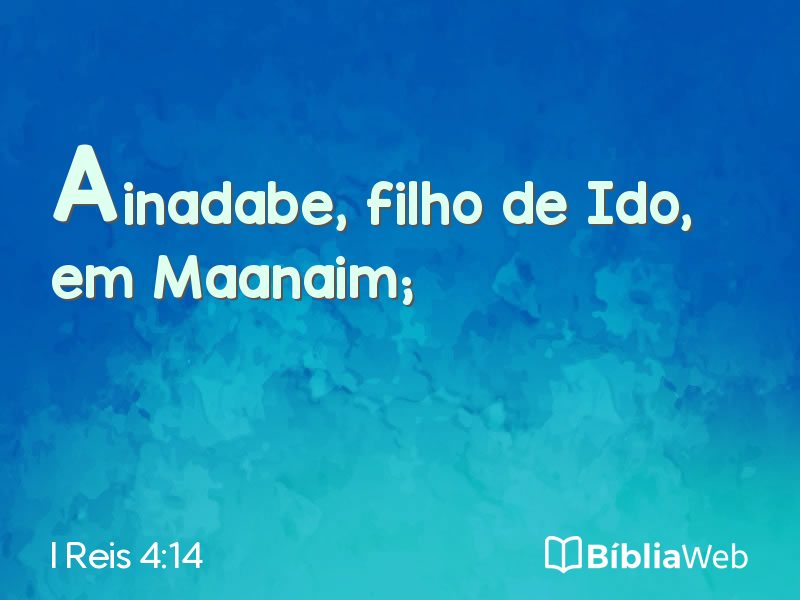I Reis 4:14 em imagem para compartilhar