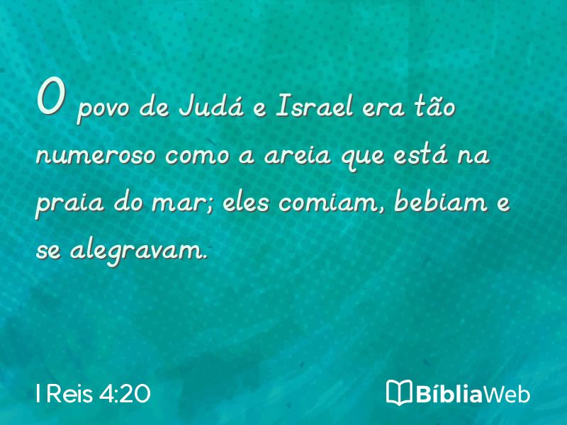 I Reis 4:20 em imagem para compartilhar