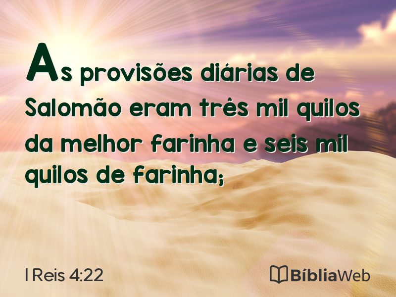 I Reis 4:22 em imagem para compartilhar