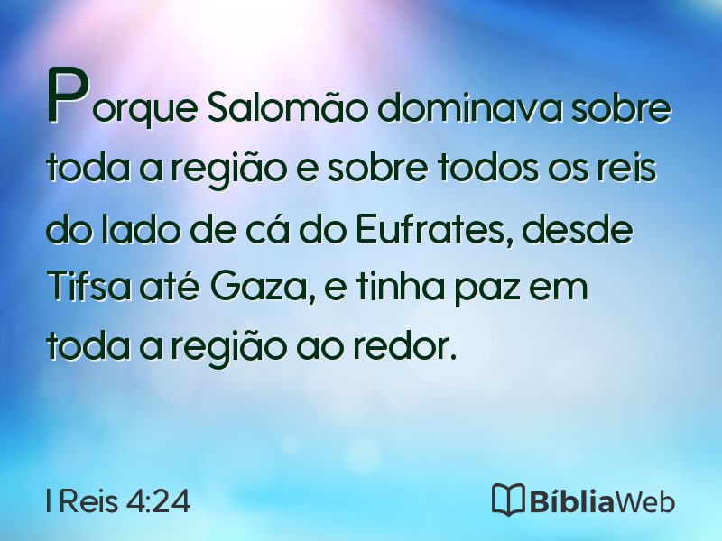 I Reis 4:24 em imagem para compartilhar