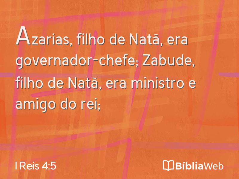 I Reis 4:5 em imagem para compartilhar